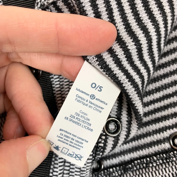 Lululemon Rulu Vinyasa scarf black white Snap - Picture 6 of 7